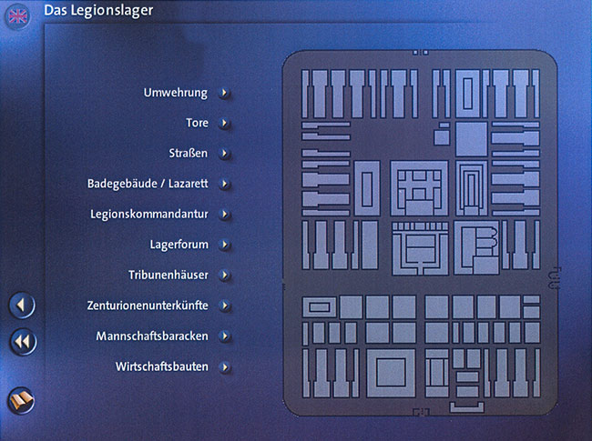 Bildschirmgestaltung-Lageplan-römisches Lager